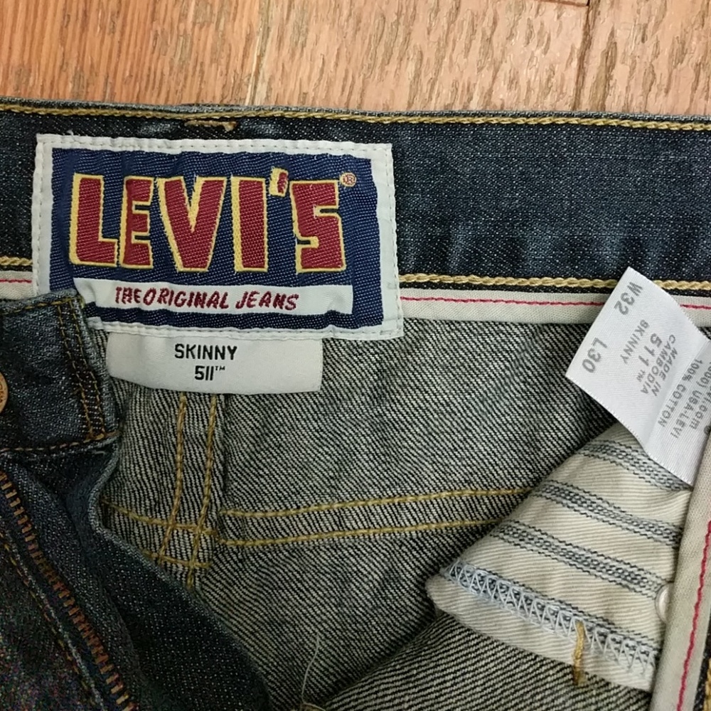 Levi's 511 Skinny Jeans Blue Wash Size 32x30 - Picture 3 of 9
